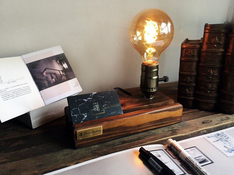 曙MUSE 木頭桌燈 LED 原木 小物 擺飾 燈具 燈泡 燈飾 USB 鎢絲 - 燈具/燈飾 - 木頭 咖啡色