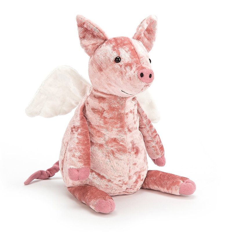 Jellycat Piggy Might Fly 飛天小豬 20公分 - 公仔模型 - 聚酯纖維 粉紅色