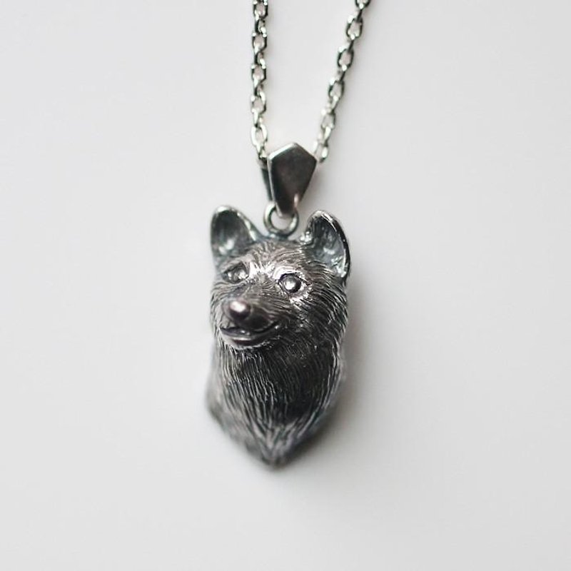Shiba Inu's dog necklace - สร้อยคอ - โลหะ สีเงิน