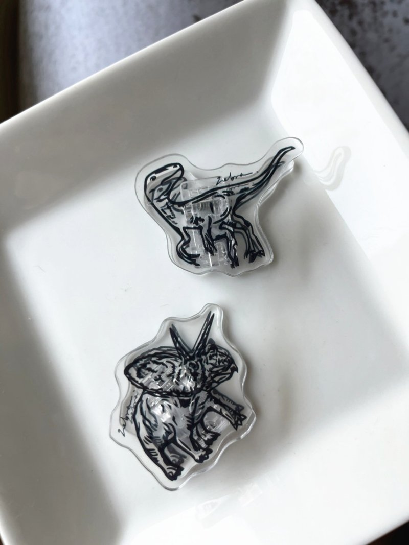 壓克力透明夾-迅猛龍/牛角龍 - 其他 - 塑膠 