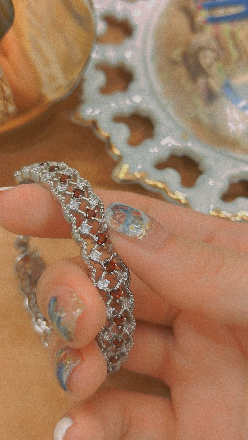 【Victoria】── Stone Bracelet - สร้อยข้อมือ - เครื่องเพชรพลอย หลากหลายสี