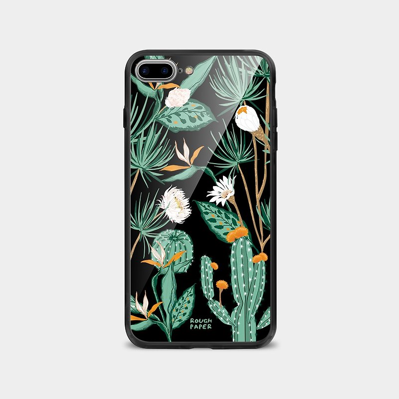 Cactus | Tempered Glass Shell | Transparent Soft Shell | Phone Case - Phone Cases - Plastic Transparent