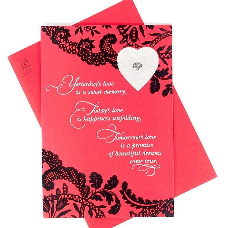 We will live with you every day lover card [Hallmark-Card Valentine Series] - การ์ด/โปสการ์ด - กระดาษ สีแดง