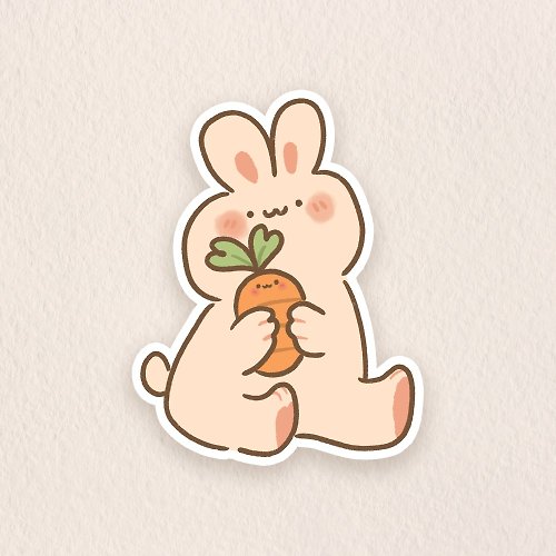 imlolaaaaa Rabbit and Carrot — Sticker