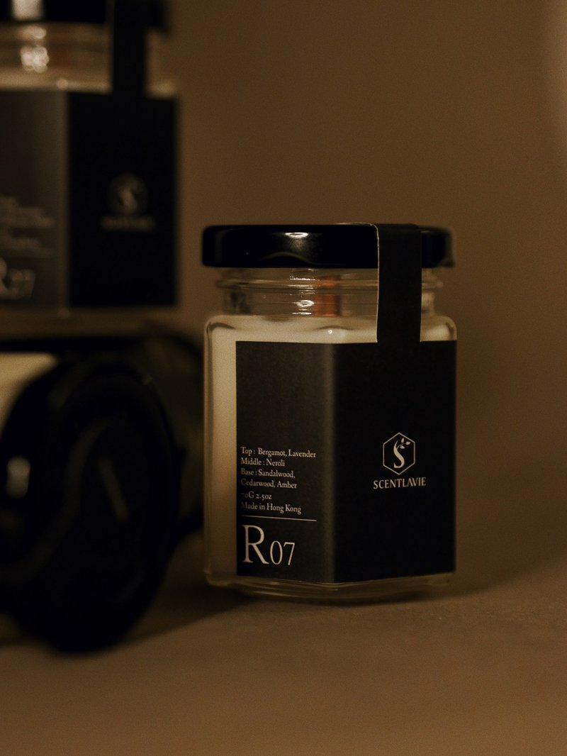 R Collection - R07 - 香氛蠟燭/燭台 - 玻璃 黑色