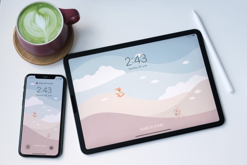 【No Paint No Gain】【插畫祭套裝】手機/iPad 桌布電子檔 - 沙 - 電腦手機桌布/貼圖/App 圖示 - 其他材質 