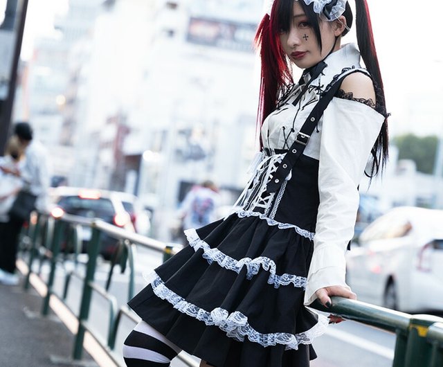 【韓嬢】ロリータドレス バレエ風 花嫁JSK サスペンダードレス フリル レース 韓嬢】ロリータドレス バレエ風 花嫁JSK サスペンダードレス