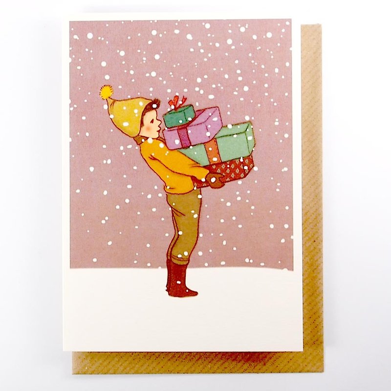 我準備好多禮物要送你 耶誕卡片【1973-卡片 聖誕節系列】 - 卡片/明信片 - 紙 多色
