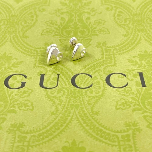 美品❤️ GUCCI ピアス ハート Gロゴ シルバー 925 日本直送 中古美品】グッチ GUCCI ピアス ハート Gロゴ シルバー925