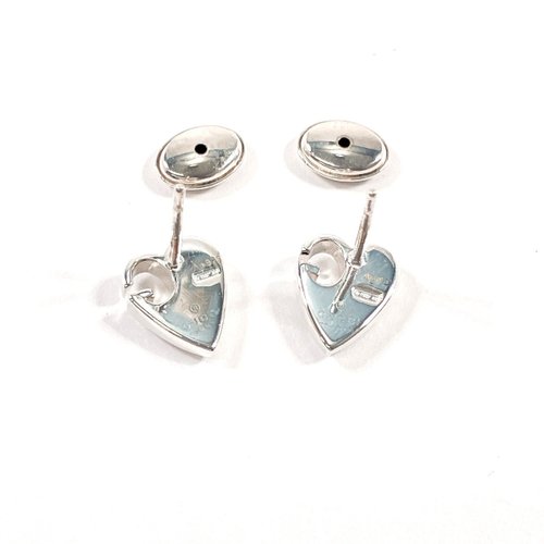 日本直送 中古美品】グッチ GUCCI ピアス ハート Gロゴ シルバー925