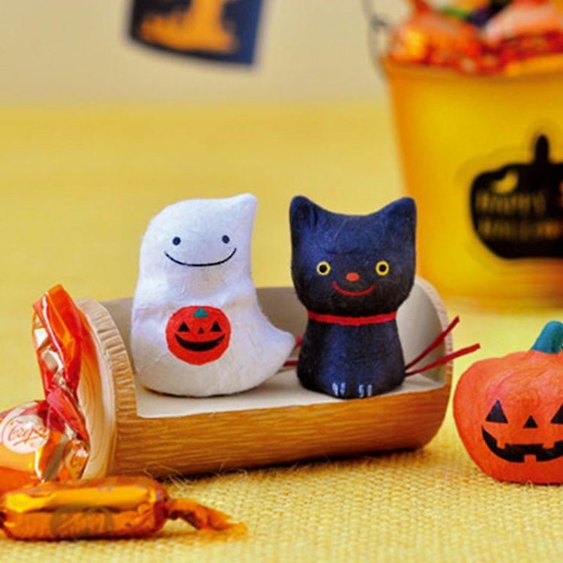 [Halloween limited] Lucky paper sign Fortune plant / Halloween (three types) - Stuffed Dolls & Figurines - Paper Orange