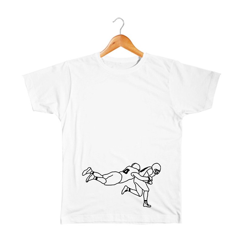 American football T-shirt - เสื้อยืด - ผ้าฝ้าย/ผ้าลินิน ขาว