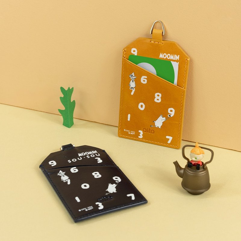 SOUSOU x MOOMIN Limited Edition - Badge Holder - Phone Accessories - Genuine Leather Brown