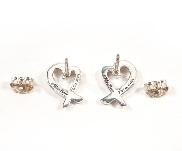 日本直送 中古美品】ティファニー TIFFANY&Co. ピアス ラビング
