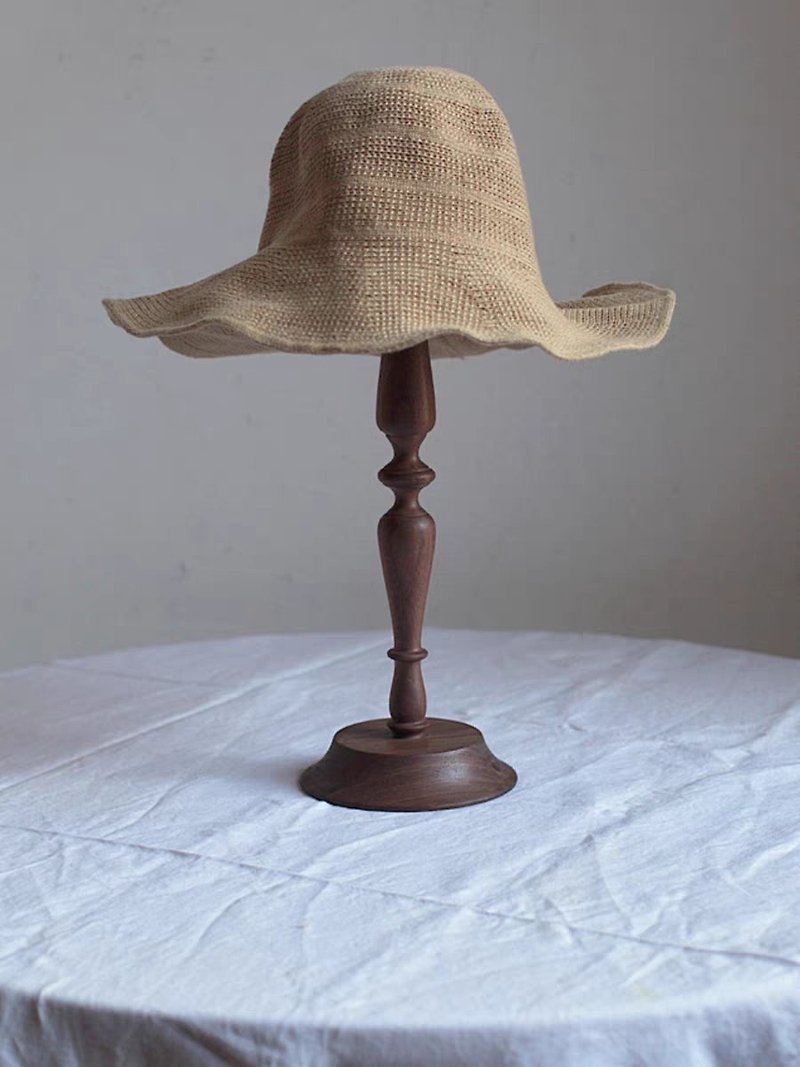 法式復古 黑胡桃帽托 帽子架 - 擺飾/家飾品 - 木頭 咖啡色