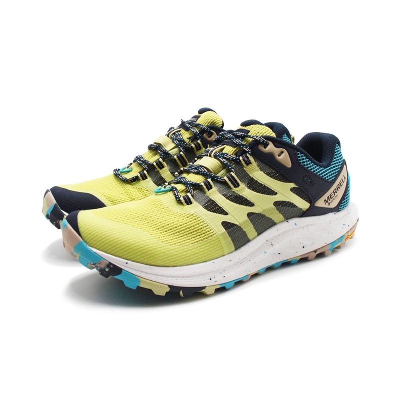 MERRELL ANTORA 3 GORE-TEX防水輕量越野健行鞋 女鞋-亮黃藍 - 女運動鞋/球鞋 - 其他材質 