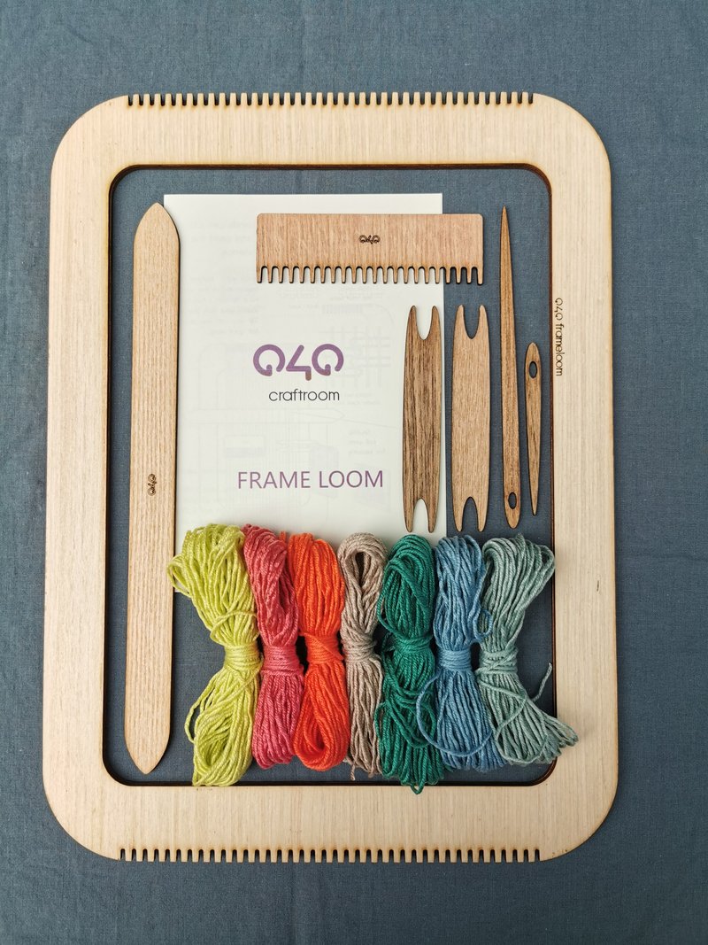 Frame L : Weaving kit - 編織/刺繡/羊毛氈/縫紉 - 木頭 咖啡色