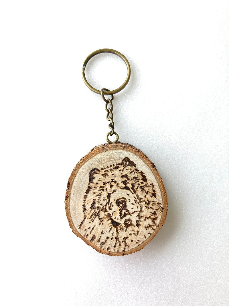 電烙寵物客製 - 鑰匙圈/鑰匙包 - 木頭 