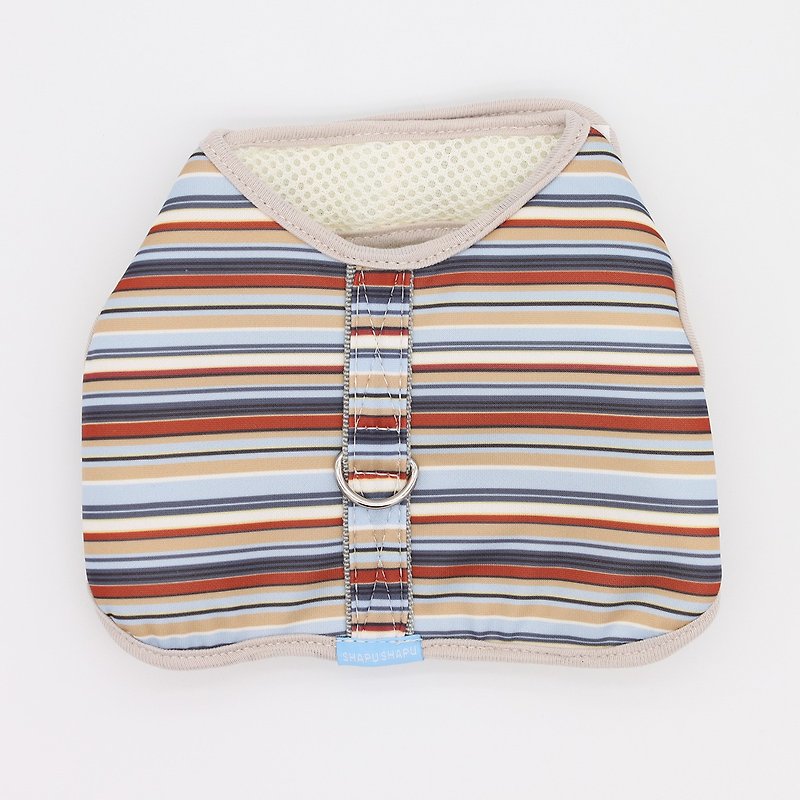 SHAPU High-Angle Corset-Blue Stripes (Without Leash) - ปลอกคอ - เส้นใยสังเคราะห์ 