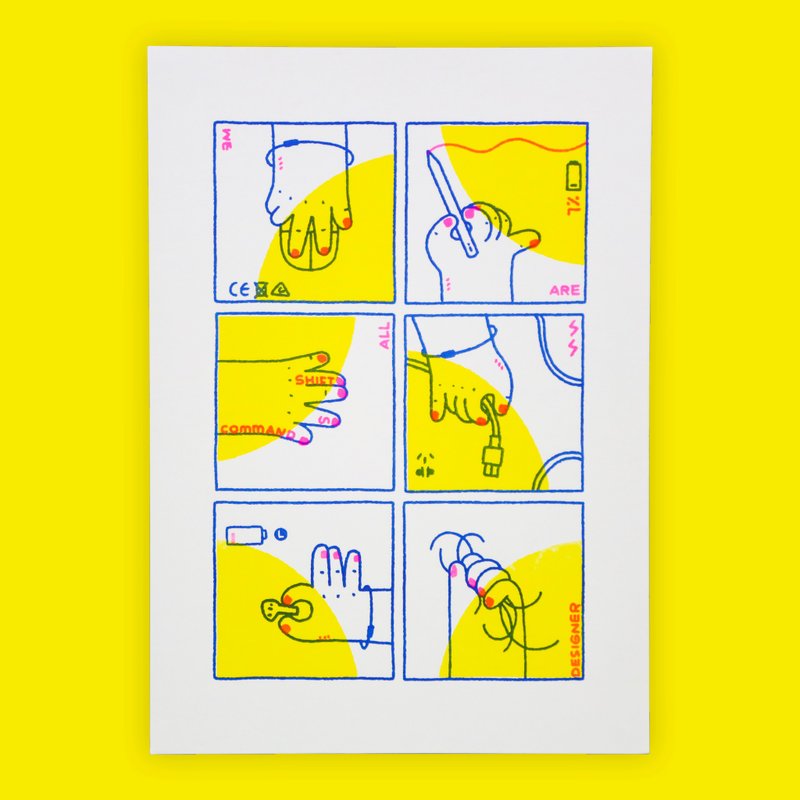 超脫力少女 Riso 印刷 Poster 原創獨立海報 獨立漫畫 - 其他 - 紙 多色