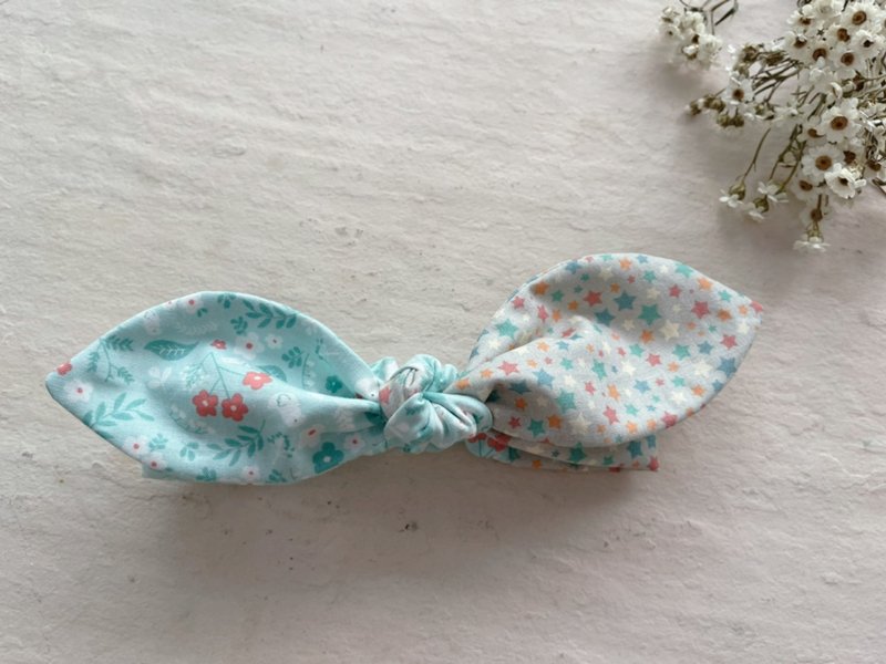 Rabbit's Star World Handmade Cotton Bandage Bowknot Baby Headband - หมวกเด็ก - ผ้าฝ้าย/ผ้าลินิน หลากหลายสี