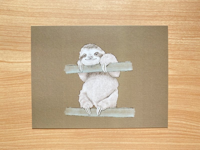 Sloth postcard - การ์ด/โปสการ์ด - กระดาษ สีกากี
