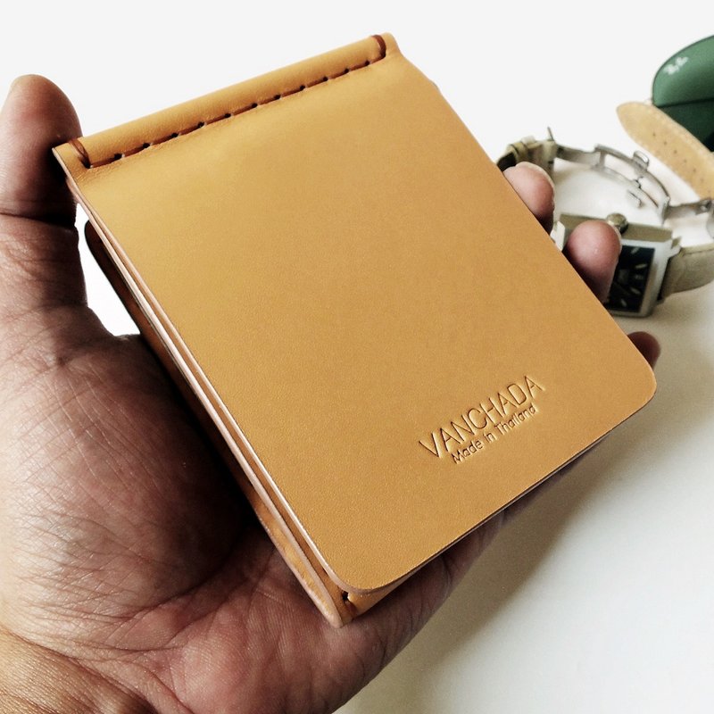 Z Wallet Money Clip Bi-fold V3.1 Nude Color Handmade - กระเป๋าสตางค์ - หนังแท้ 