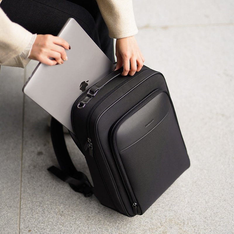 Windsor lightweight business backpack - Backpacks - Eco-Friendly Materials Black