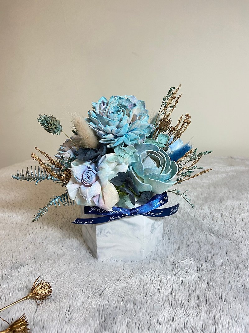 Diffuse potted flowers, dried potted flowers, opening potted flowers, promoted into the house, wedding, birthday, and office decorations - ของวางตกแต่ง - พืช/ดอกไม้ หลากหลายสี