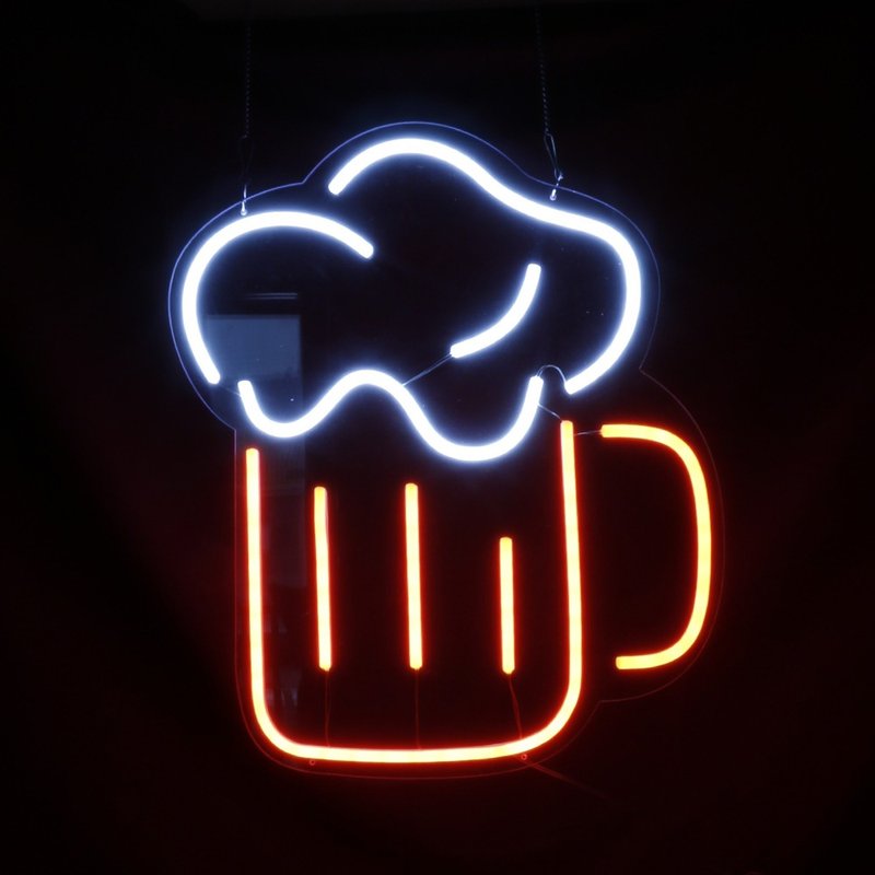 Beer Mug霓虹燈LED發光字Neon Sign廣告招牌Logo餐廳酒吧Drinking - 燈具/燈飾 - 壓克力 透明