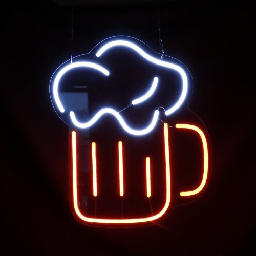 霓虹燈客制 Beer Mug霓虹燈LED發光字Neon Sign廣告招牌Logo餐廳酒吧Drinking