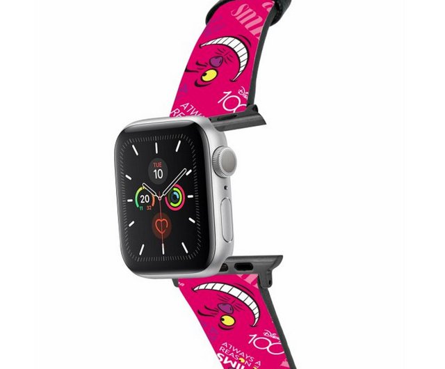 ディズニー100周年記念 チェシャ猫 クロス型押しレザー Apple Watch 本