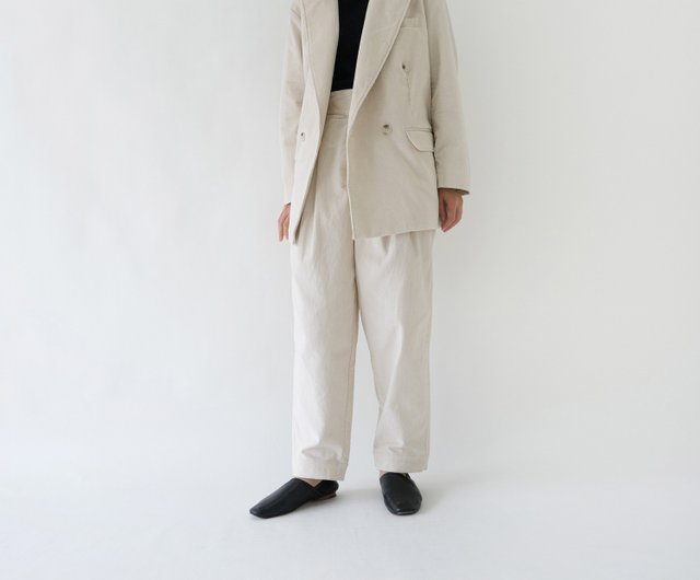 Japanese-made corduroy retro double-breasted loose suit jacket