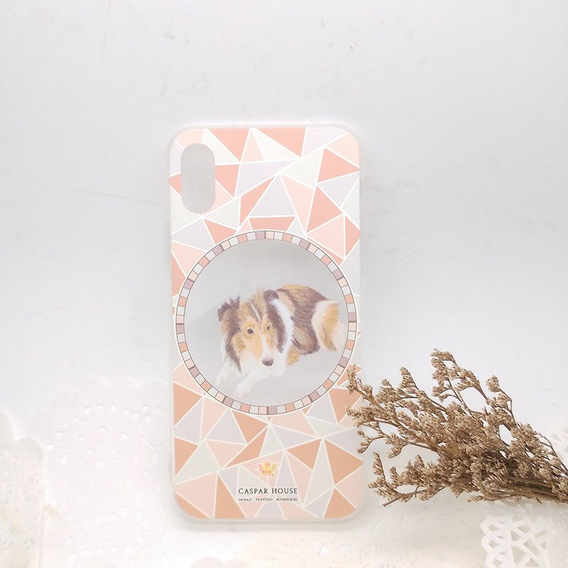 Mosaic Animal phone case - Shepherd dog - เคส/ซองมือถือ - พลาสติก หลากหลายสี