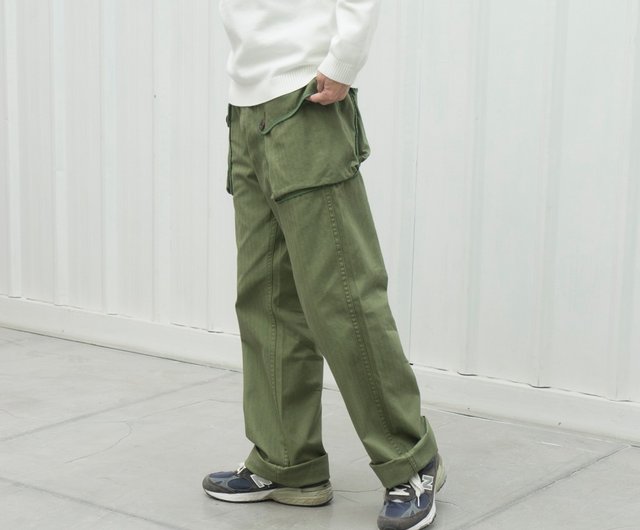 Japanese trend with American retro military style casual pants