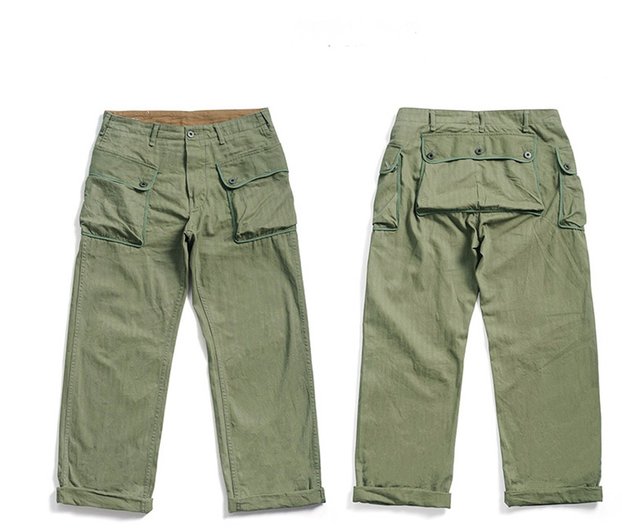 Japanese trend with American retro military style casual pants