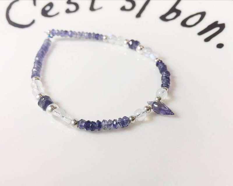 MH Sterling Silver Natural Stone Order Series - Arctic Fox (Limited: 2) - Bracelets - Gemstone Purple