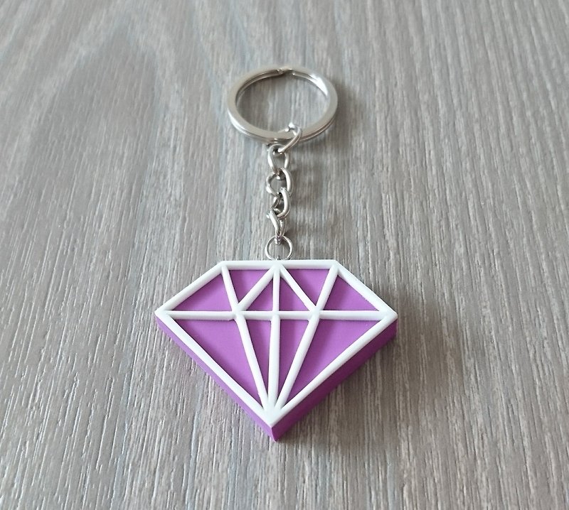 Diamond key ring - Keychains - Rubber Purple