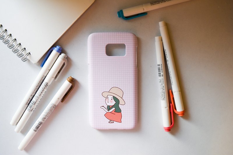 Fengji girl / matte hard phone shell / for iPhone Samsung HTC SONY OPPO millet infocus ASUS LG - Phone Cases - Paper Pink