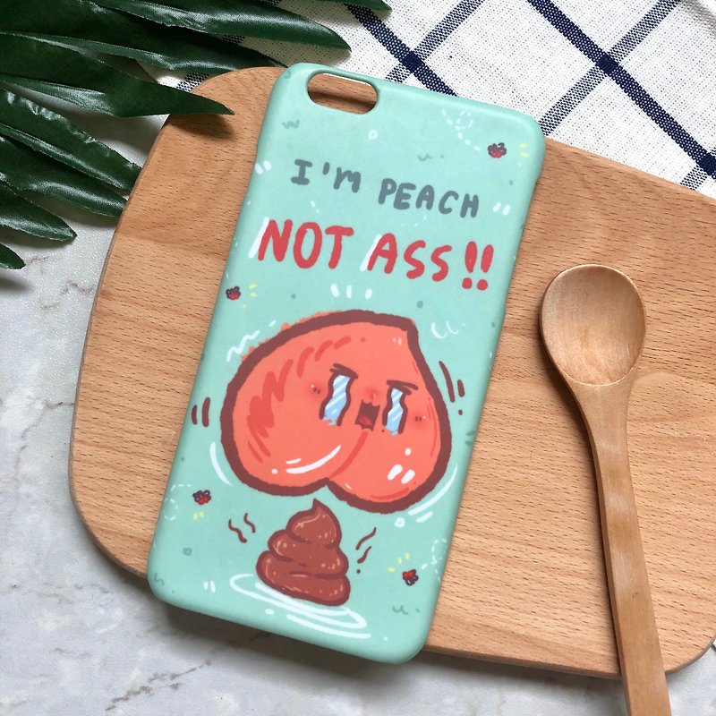 i am peach not ass :: eat me collection - 手機殼/手機套 - 塑膠 綠色