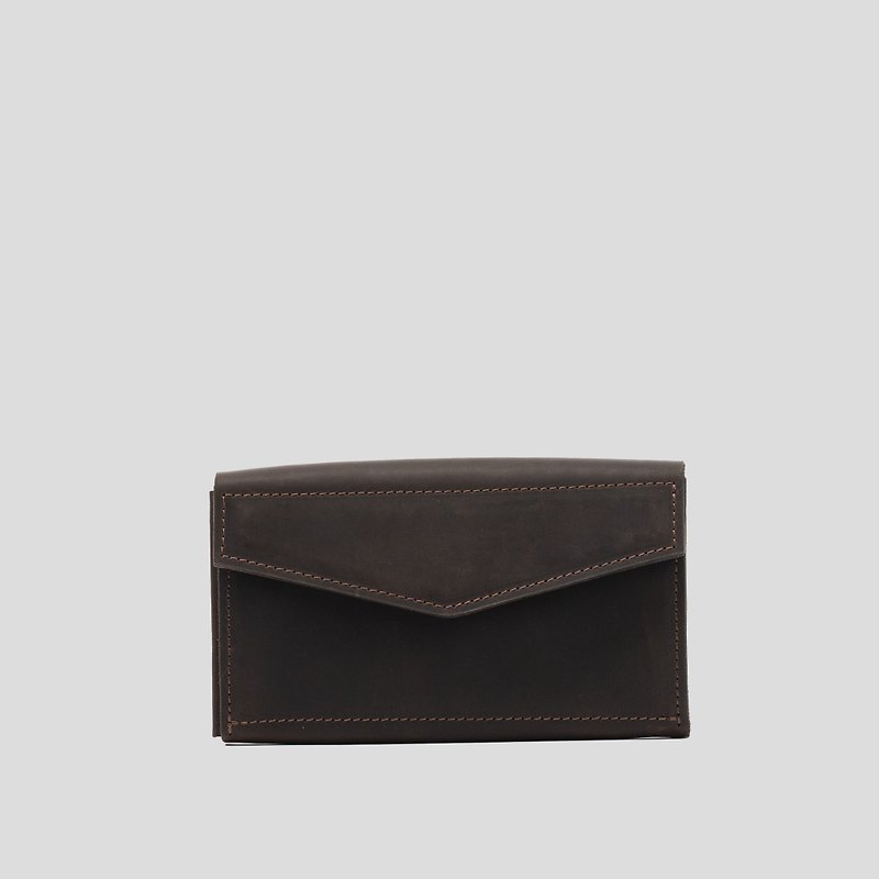 Women's Leather Continental Wallet - Spacious & Chic - กระเป๋าสตางค์ - หนังแท้ สีนำ้ตาล