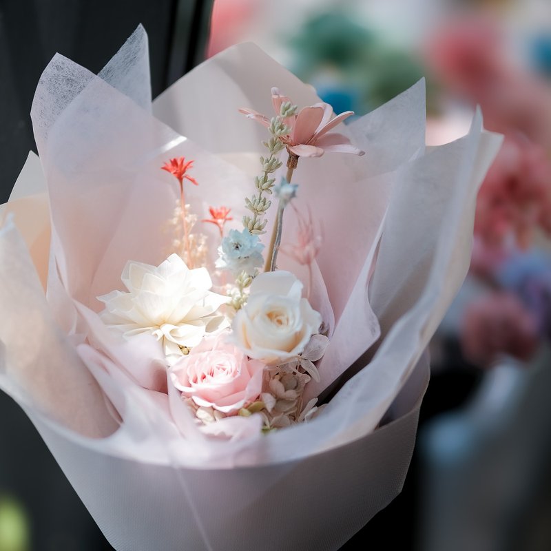 Fresh Xiao Wenqing Everlasting Flower Bouquet Everlasting Flower Bouquet Valentine's Day Bouquet Bouquet - Dried Flowers & Bouquets - Plants & Flowers Pink