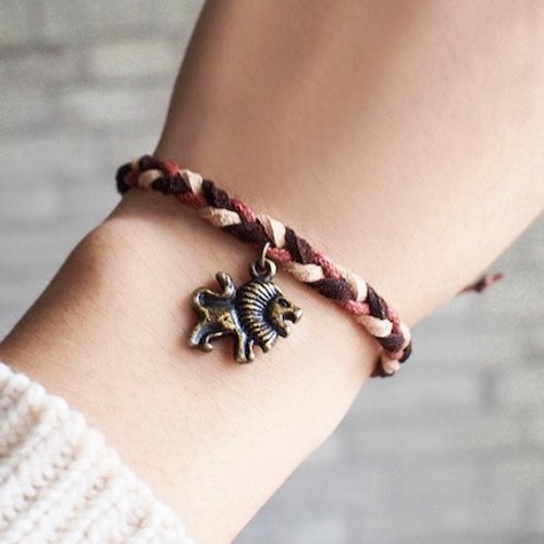 liuliuya【小小狮子王】韩国绒&冲浪绳混搭编织手环