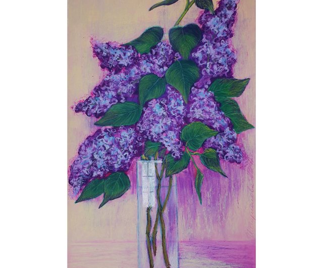 Lilac Aroma. Floral Still Life. Lilac Bu, Painting by Evgeny