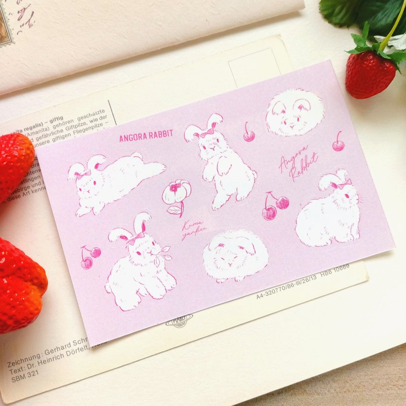 Angora Bunny Waterproof Sticker - Stickers - Paper 