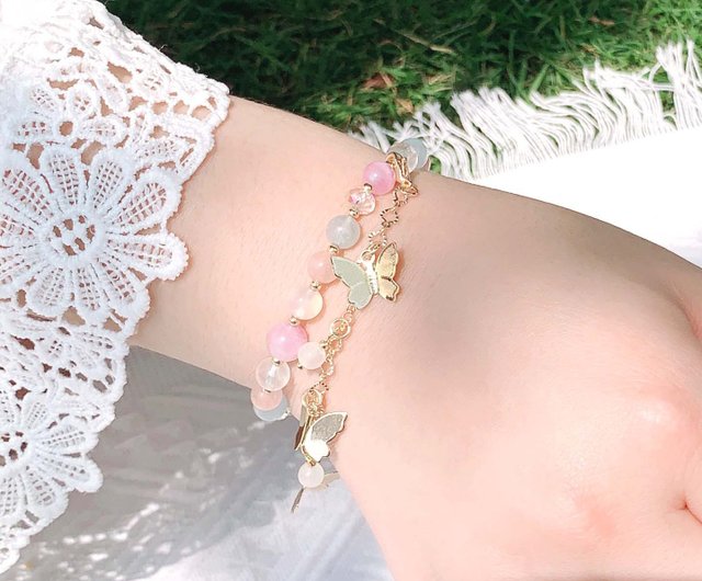 天然 アクアマリン ブレスレット レディース ピンクゴールド 加工 天然石 3月 誕生石 天然 アクアマリン ブレスレット レディース ピンクゴールド 加工