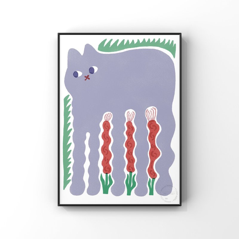 POSTER: NO.014 CAT GRASS - Posters - Paper Multicolor