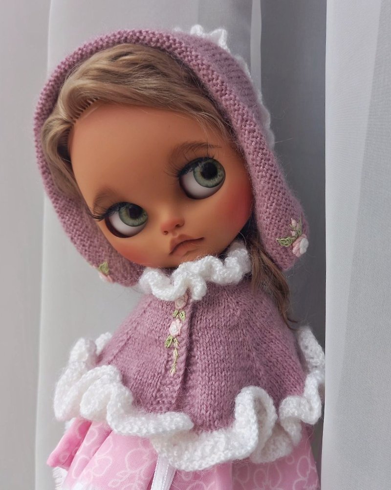 Blythe/Pullip knitted set,  doll sweater and the hat - Board Games & Toys - Wool 