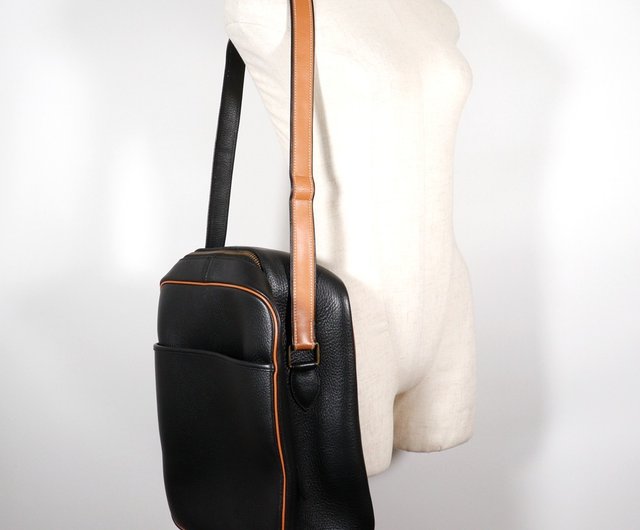 HERMES 美品 ヴィクトリア 45 アルデンヌ ブラック ボストンバッグ