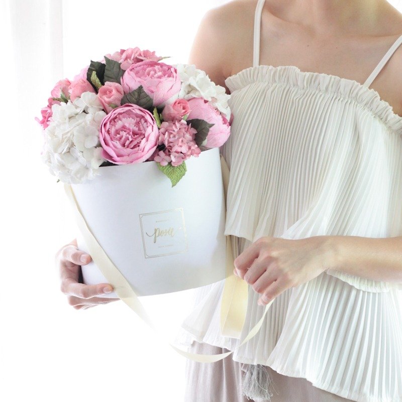 WG102 : Wonder Flower Gift Box, Pink Bloom - 擺飾/家飾品 - 紙 粉紅色